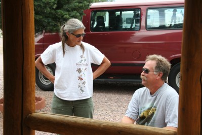 Randy and Deb Chat at Cabin